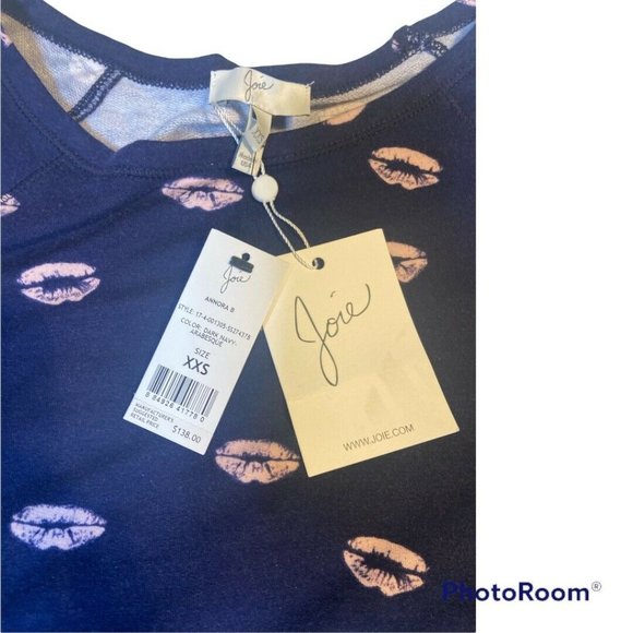 Joie Annora Lip Print Sweatshirt Sz XXS NWT - Picture 5 of 7